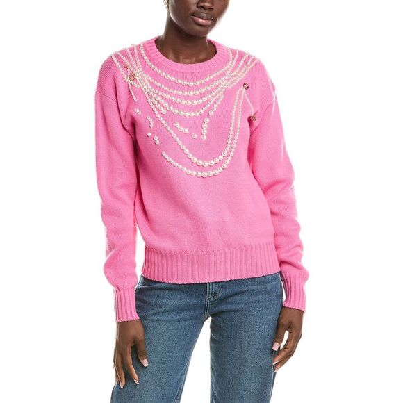 Oscar de la Renta Sweaters - Oscar De La Renta Womens  Wool Sweater, Pink